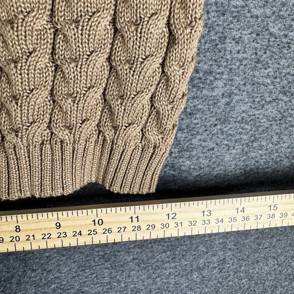 IRIS Cowl Turtleneck Top With Textured Knit Pattern Stretch Brown Large - Picture 5 of 10